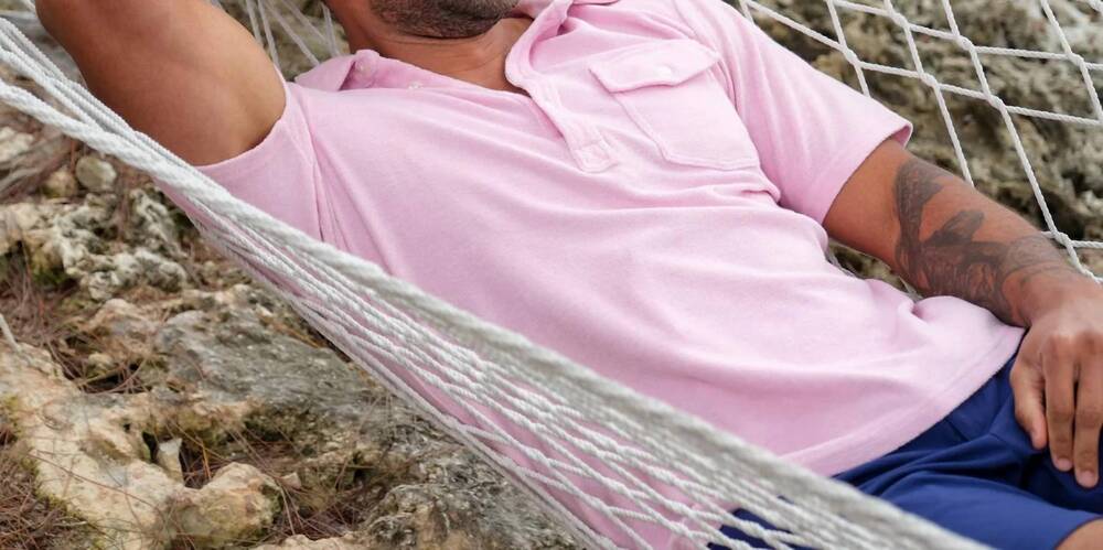 NEW CRIQUET men's terrycloth players shirt in afternoon delight - Picture 3 of 5